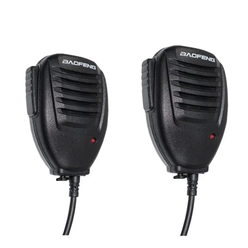 2 pcs Baofeng UV-9R плюс Водонепроницаемый непромокаемые плеча Выносной Динамик микрофон для Baofeng GT-3WP UV-5S A-58 BF-9700 иди и болтай Walkie Talkie - Цвет: 2 pcs