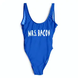 Новое поступление "MRS. BACON" женский летний сексуальный модный цельный костюм комбинезон высокого качества купальный костюм Купальники