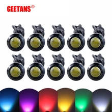 GEETANS DRL 10 шт. светодиодный светильник с орлиным глазом автомобильный противотуманный светильник дневные ходовые огни 18 мм 23 мм обратный сигнал заднего хода парковочная лампа