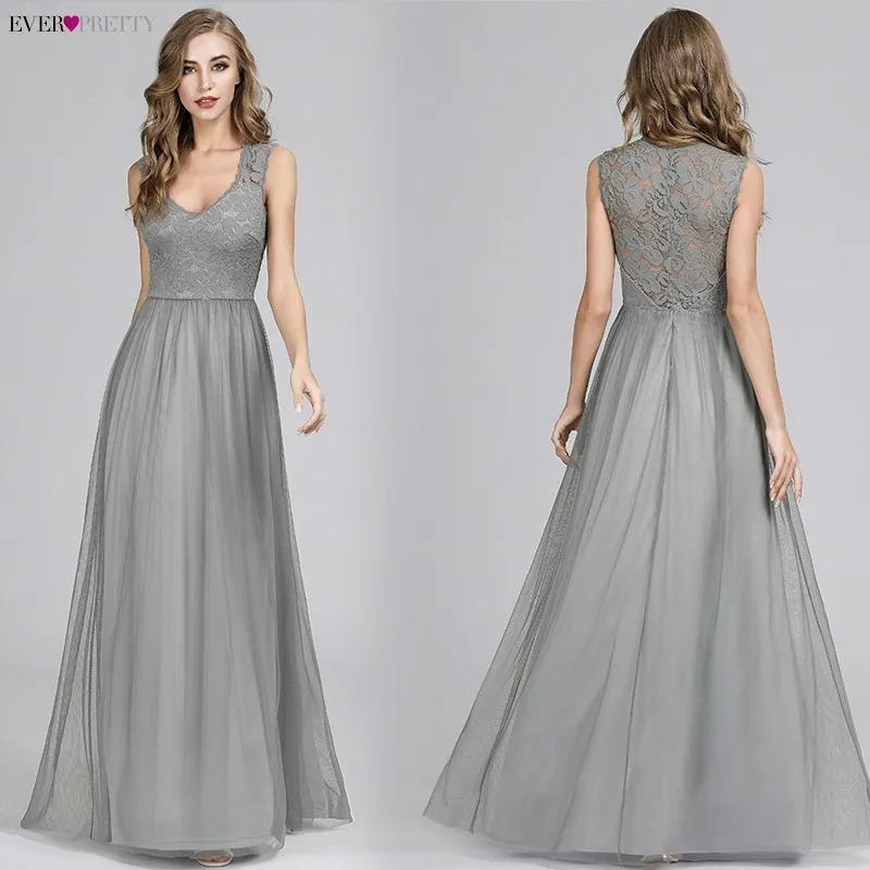 Robe Demoiselle D'honneur кружевное платье подружки невесты Ever Pretty A Line v образным вырезом