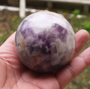 

60MM Glow In The Dark Natural Purple Fluorite stone Crystal Healing Ball