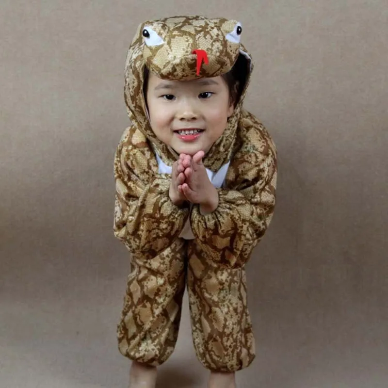 

Halloween Boys Girls Cartoon Children Kids Animal Costume Cosplay Clothing snake Animals Costumes Jumpsuit