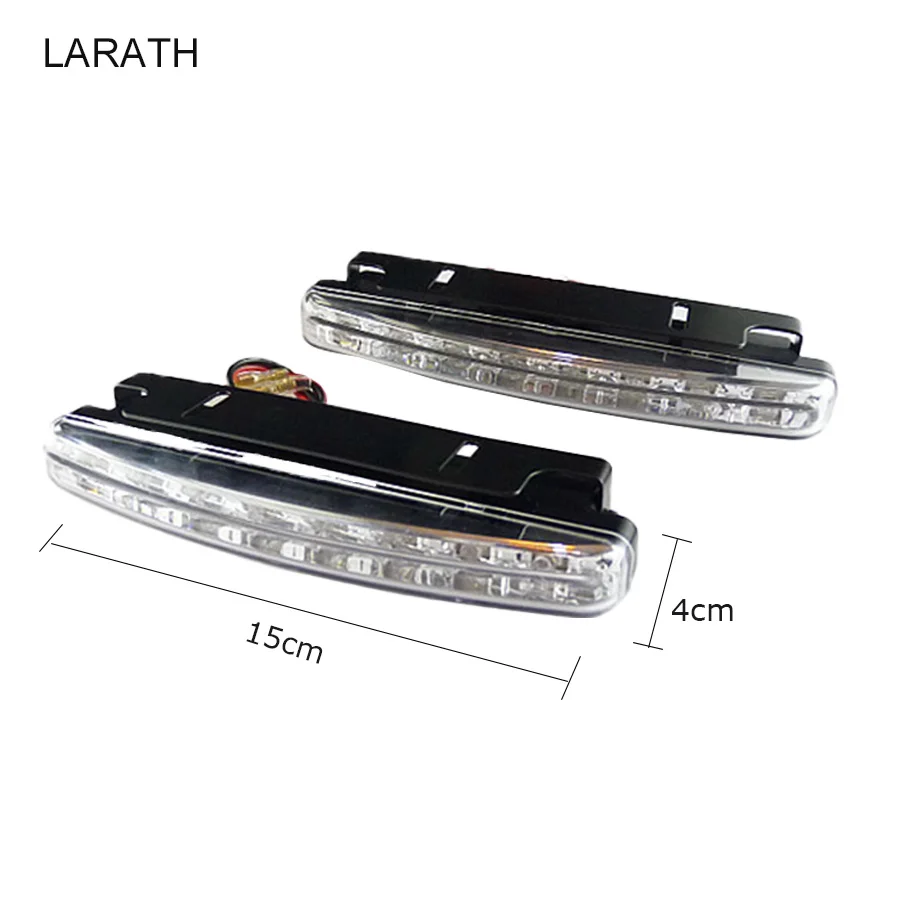 

2 Pcs 16Cm X 2Cm X 4Cm (L*W*H) Car Vehicle Dc 12V Daytime Running White Led Driving Lights Lamps Drl, Auto Led Driving Lights