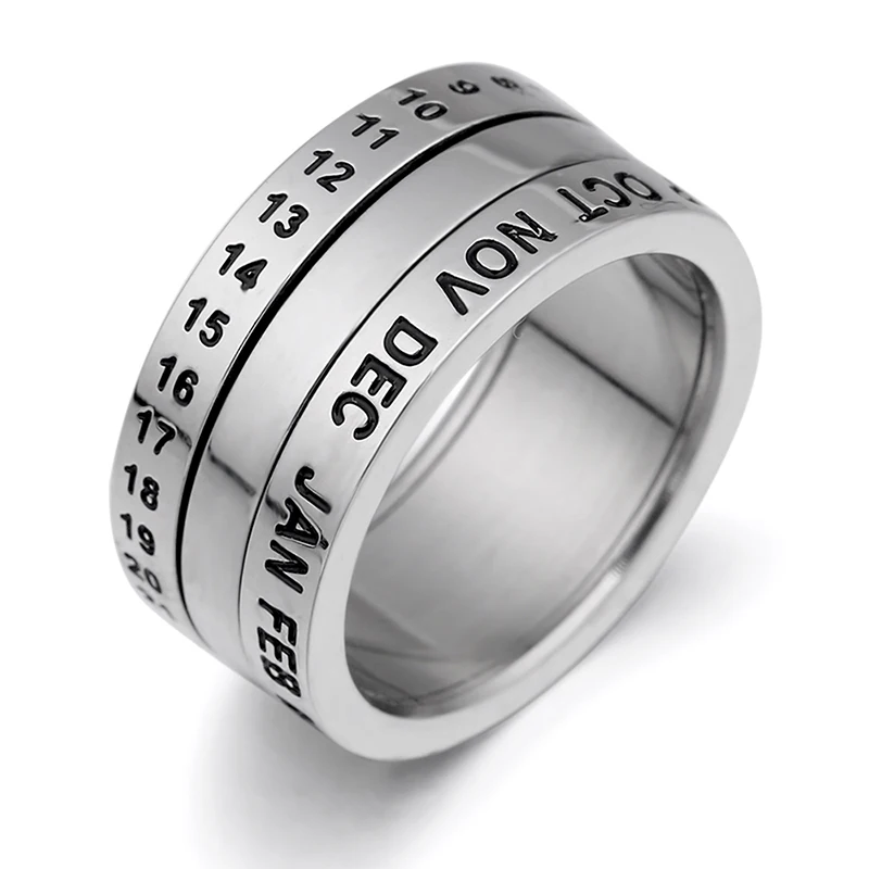 

Aliboonary round shape without one stone fashion ring made of stainless steel for both man and women Beauty and jewelry