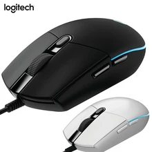 Оригинальная игровая Проводная оптическая проводная мышь logitech, G102, поддержка настольного компьютера/ноутбука, Поддержка Windows 10/8/7