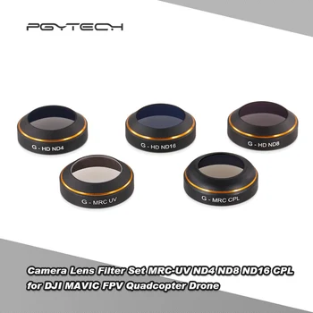 

PGYTECH Camera Lens Filter Set MRC-UV ND4 ND8 ND16 CPL HD Lens for DJI MAVIC FPV Quadcopter Drone Accessories