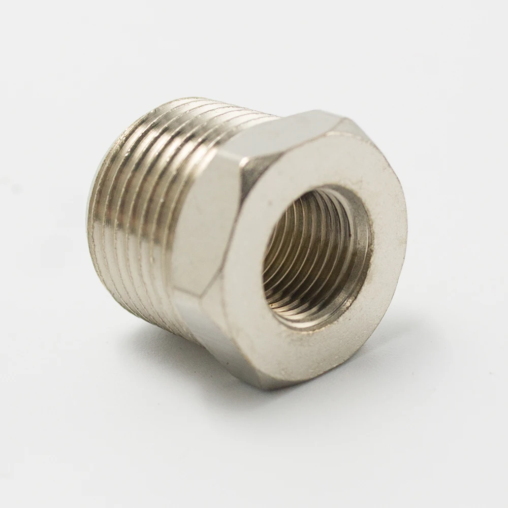 

Stainless Steel Pipe Fitting Hex Reducer Bushing 1/4"x1/8" 3/8"x1/8" 3/8"x1/4" 1/2"x1/8" 1/2"x1/4" BSPT Male to Female (2PCS)