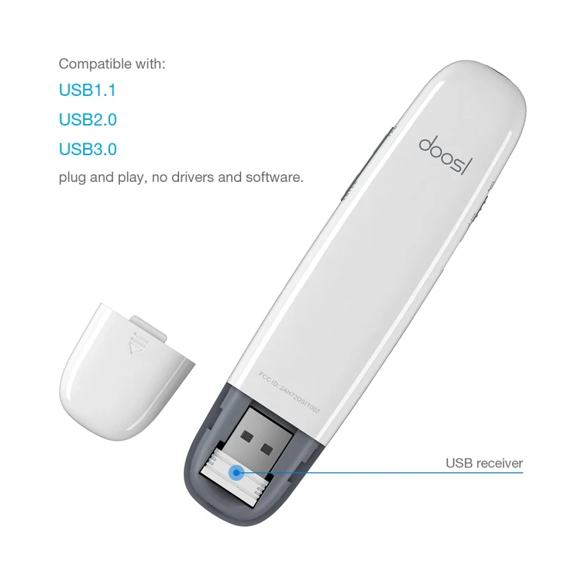 2,4 GHz Pro Лазерная ручка с откидной крышкой USB power Point Presenter Удаленная ручка Электронная указка ручка для Windows Android Mac