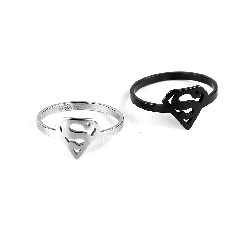 

Hot Superman Silver Plated Ring Proud Men and Women Fashion Rings Super Man jewelry Female Male Rings