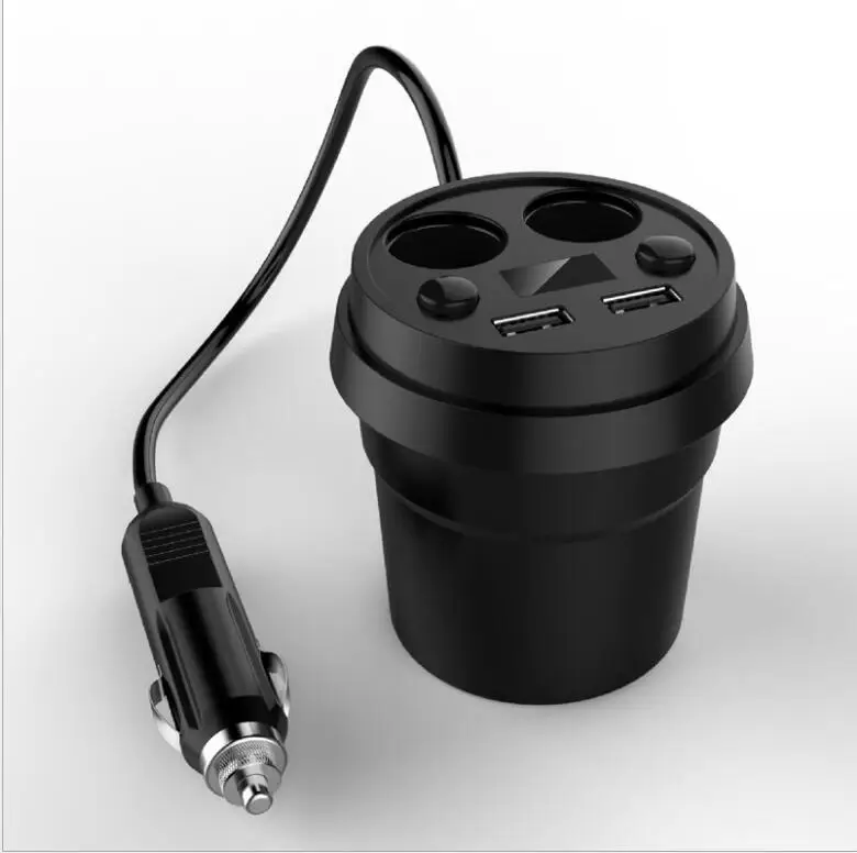 12 В Dual USB Автомобильное электронное зарядное устройство для автомобиля адаптер прикуриватель гнездо+ светодиодный цифровой вольтметр метр
