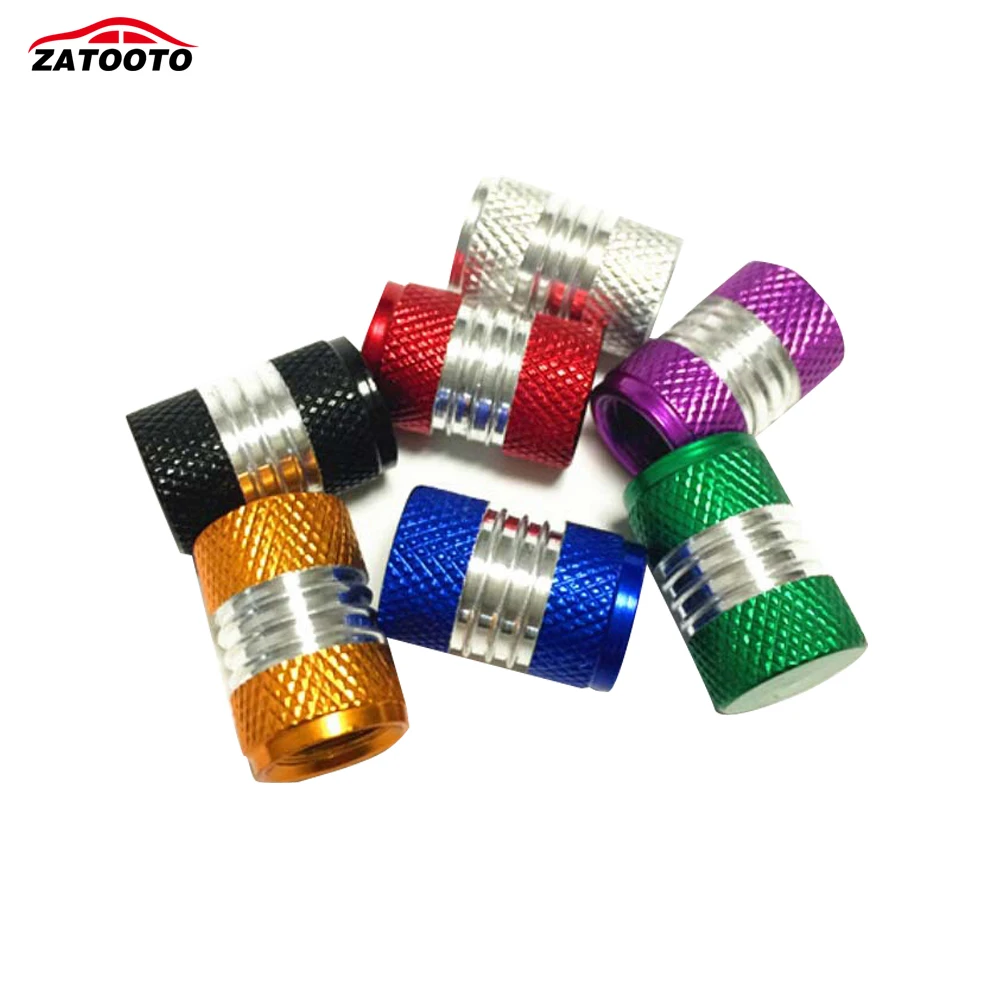 ZATOOTO  (100 piece /lot ) Wholesale Aluminium Alloy Cycle Valve Schrader Air Caps Airtight Cover for Car Bike Car Accessories