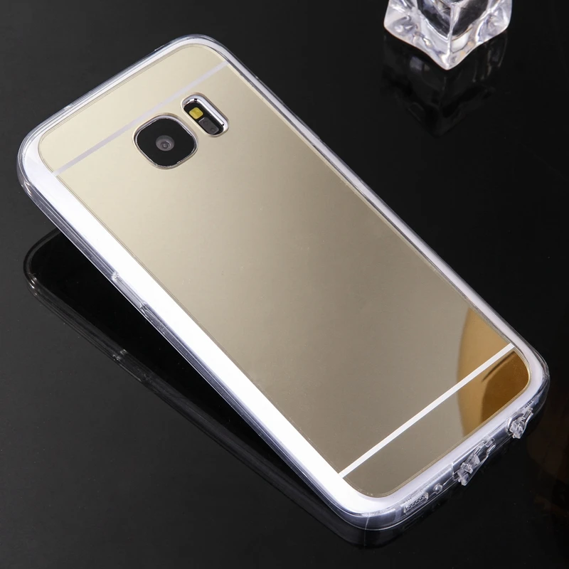 Зеркальный чехол для samsung galaxy S7 мягкая задняя крышка из ТПУ G9300 s сотового телефона