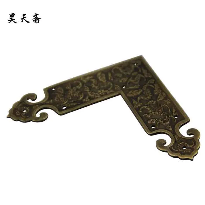 [Haotian vegetarian] bronze antique Chinese doors Horn Zhangmu Xiang corners layering Coffee table L-shaped bead
