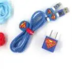 Мультфильм Медведь Минни Ститч USB зарядное устройство защитный кабель Winder зарядные наклейки Спиральный шнур протектор для iPhone x 8 6 7 - Цвет: 9