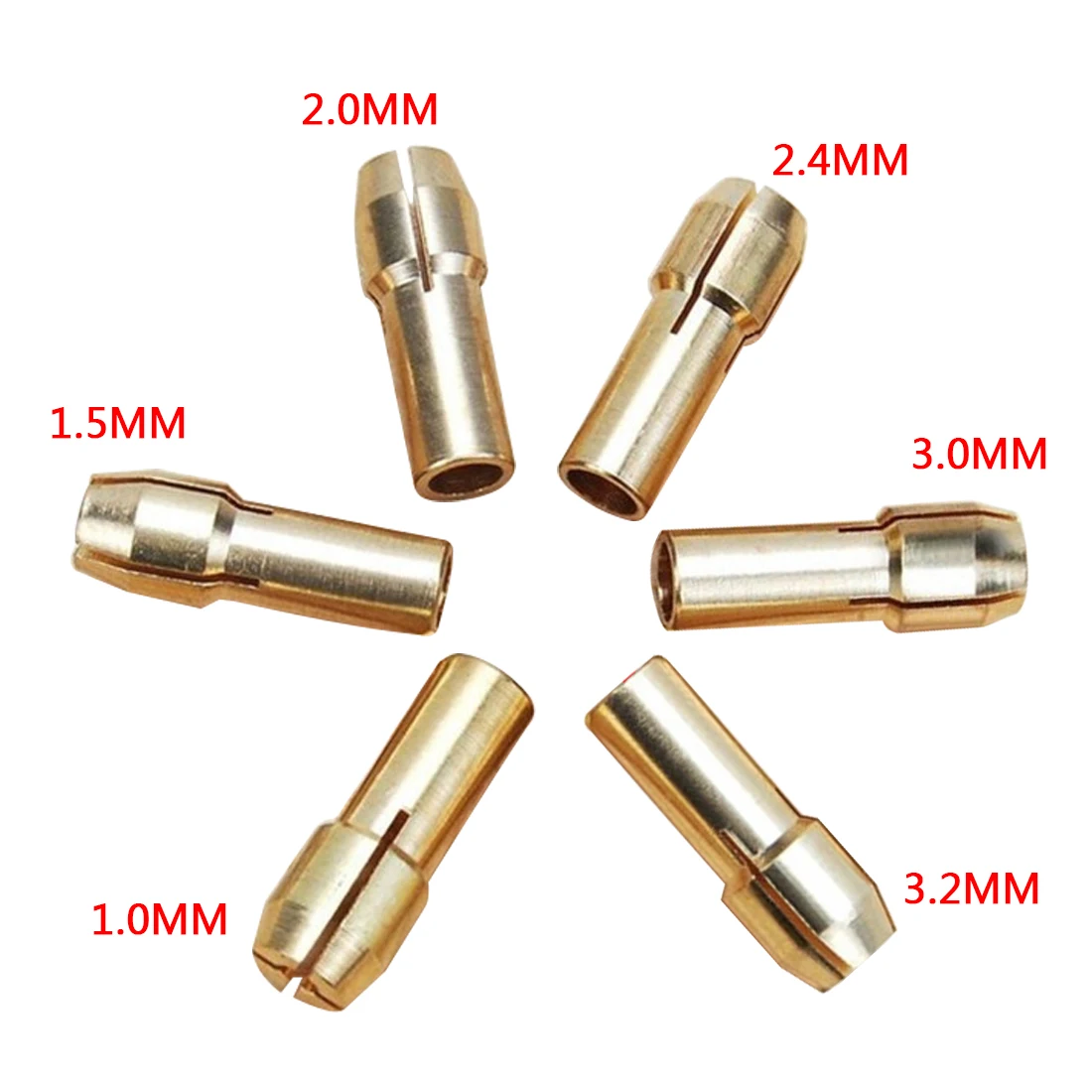 Мини-сверлильные патроны, 7 шт., 1,0-3,2 мм, подходят для микро-спирального электронного Dremel, набор зажимов, аксессуары для электроинструмента с гаечным ключом