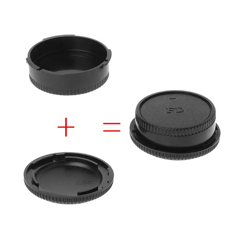 Задняя крышка объектива Крышка камеры защита от пыли пластик черный для Canon FD