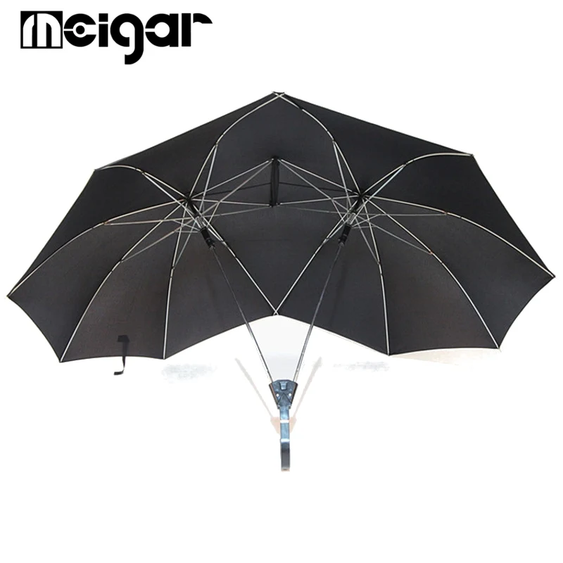 Two Person Umbrella Parasol Windproof Umbrella Two Head Double Rod