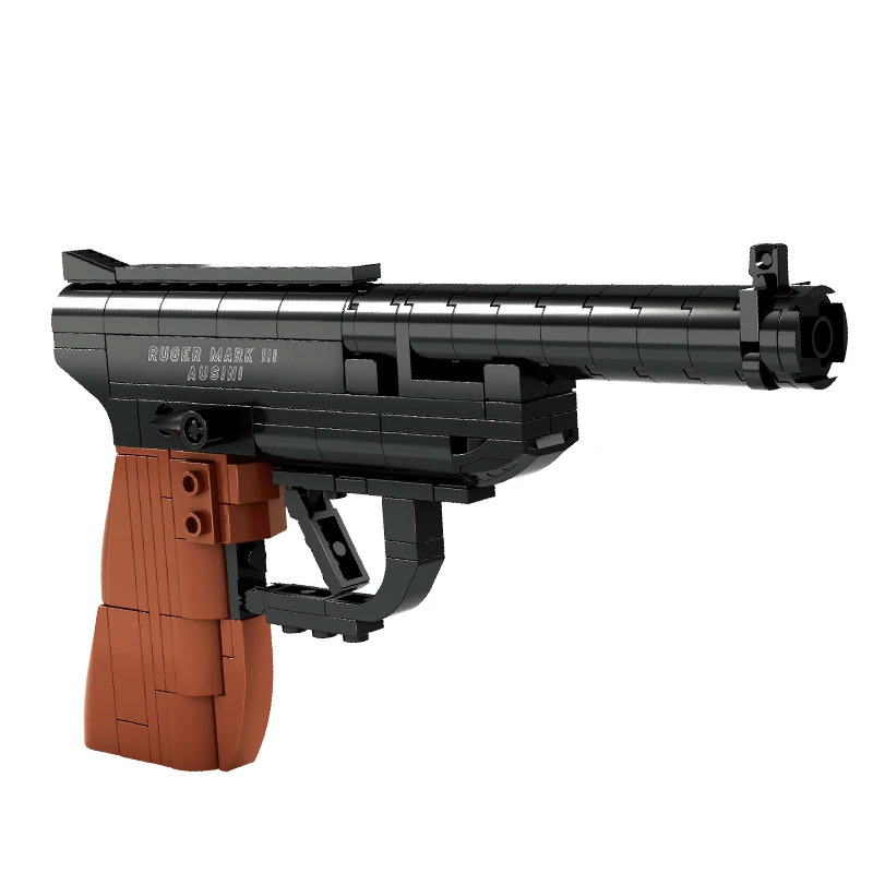 AUSINI оружие пистолет строительные блоки Ruger Mark модель оружия игрушки для детей