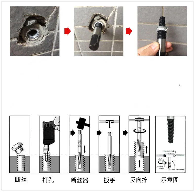 5/6/8/11/12 шт болт экстракторы с односторонним доступом игра сломанной трубы поврежденный винт для удаления сломать сломанные экстрактор двойной боковой устройство для извлечения болтов