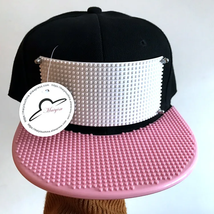 Кирпич зубчатая пластина настроить Snapback DIY логотип игрушечные строительные блоки козырьки на заказ шляпа Открытый Хип-хоп бейсболка