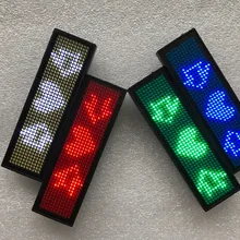 HD-NT44 светодиодный значок, 44x11 пикселей, Одноцветный USB Перезаряжаемый светодиодный ярлык для знака грудной бейджик