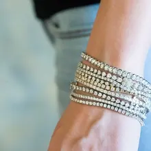 CMajor 925 ювелирные изделия из стерлингового серебра Классический 3 мм AAA кубический цирконий Теннисный браслет, лучший подарок для женщин Свадебные украшения