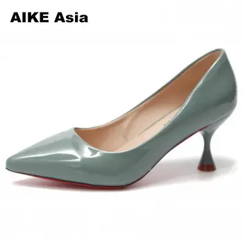 

2018 Women Pumps High heels Pointed Toe Female Wedding Shoes Sexy Heel shoes for women Shallow Spike Heels Spring/autumn