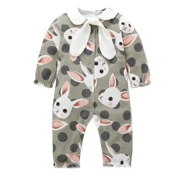 

COSPOT Newborn Clothes Baby Girls Long Sleeved Romper Bebe Princess Bow Tie Jumpsuit Baby Girl Clothes Girls Clothes 2019 New 25