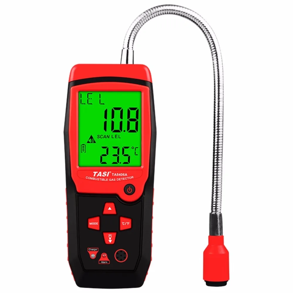 

Methane sniffer Handheld Natural Gas Detector Combustible Gas Sniffer Methane Leak Sensor Alarm LED light Alarm Buzzer