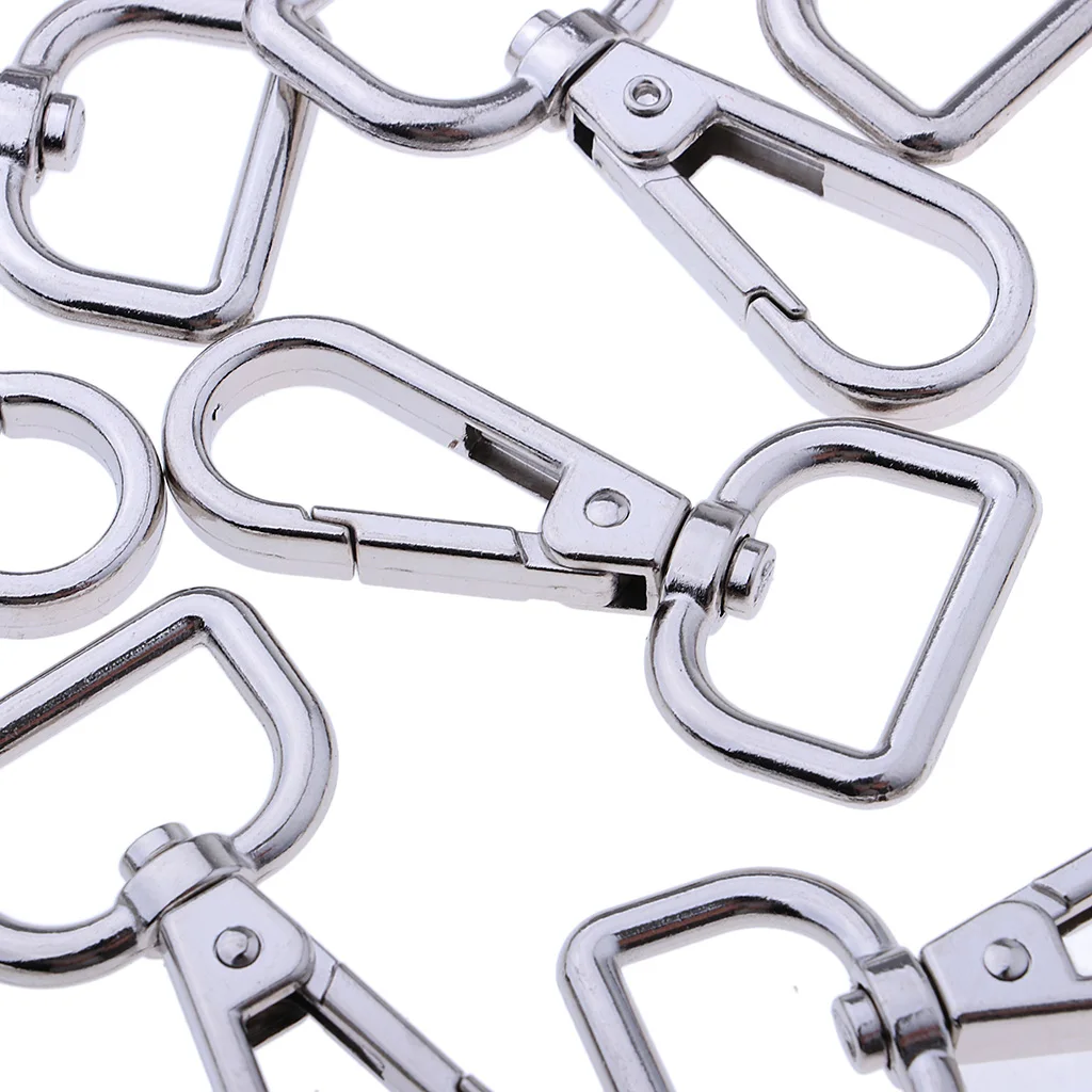 MagiDeal 10Pcs Alloy Swivel Clasps Snap Keychain Ring Hook Clip Key Holder for Men and Women for KeysLanyards