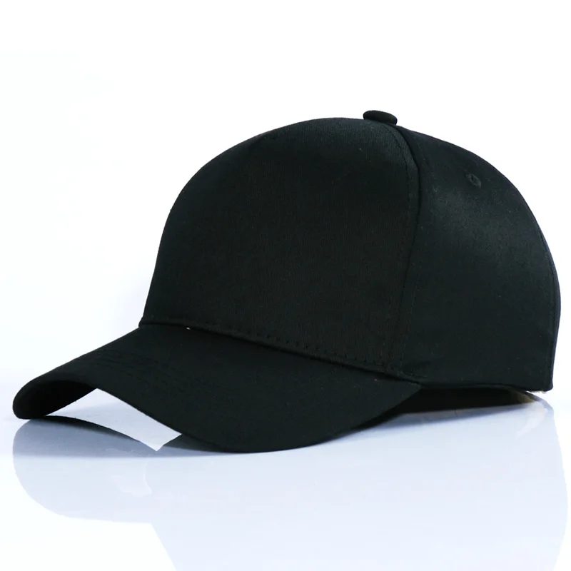 Однотонная хлопковая шляпа без логотипа, черно-белая бейсболка, модная Высококачественная Мужская кепка для отдыха - Цвет: Черный