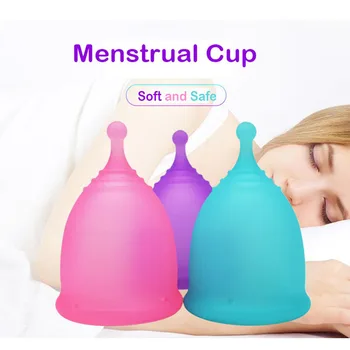 

2 pcs (S and L)Feminine Hygiene Menstrual Cup Medical Grade Silicone Copo Menstrual de Silicone Medica Reusable Menstrual Cup