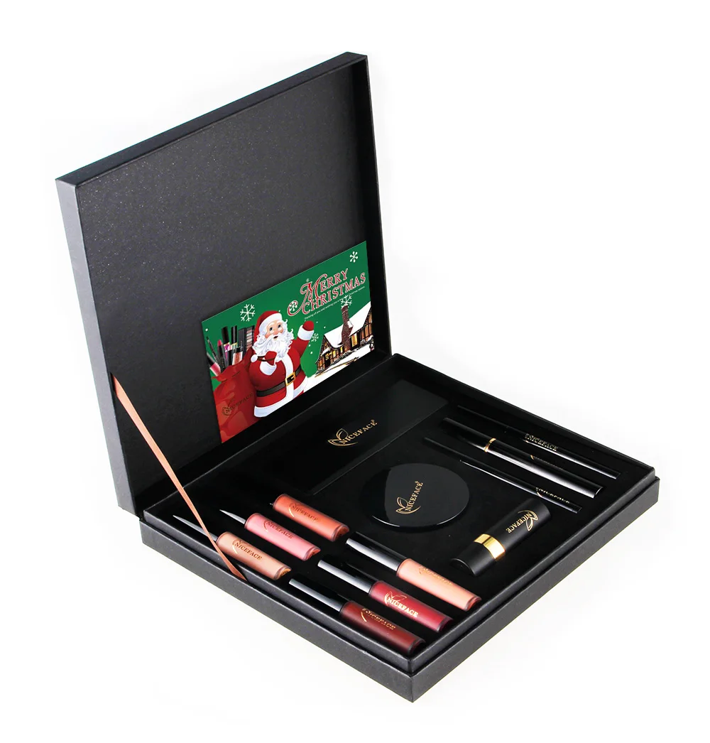 NICEFACE (Christmas Gift) Makup Tool Kit 13Pcs Make up Cosmetics Including Eyeliner Matte Lipstick Eyebrow Pencil Pressed Powder (14)