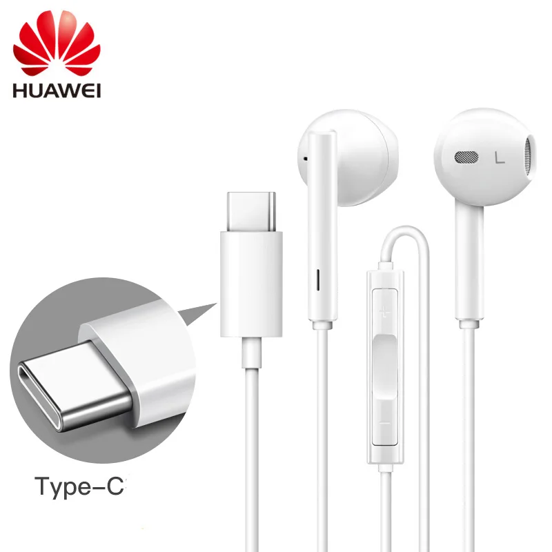 Натуральная Huawei CM33 Тип C USB наушники высокого разрешения аудио с микрофоном