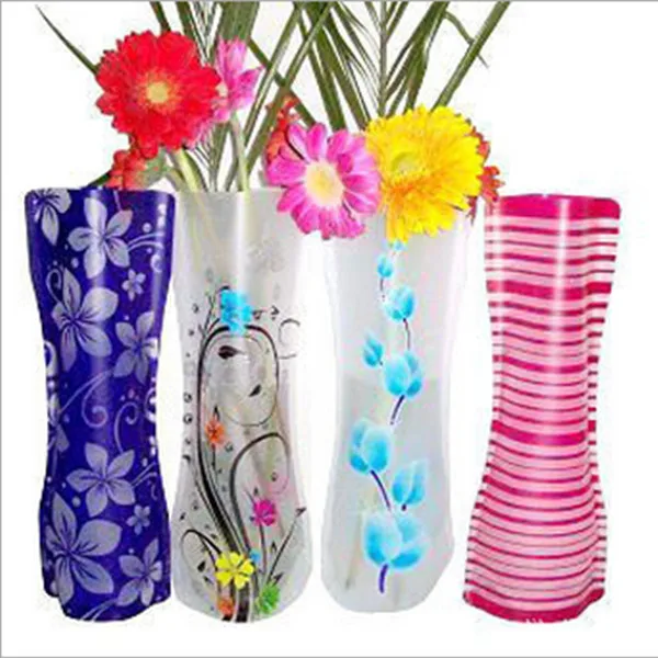 Buy 1PC Portable Eco friendly PVC Plastic Flower Vases