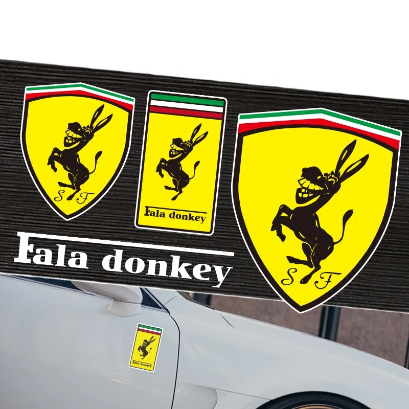 

Noizzy Fala Donkey Ho Funny Car Sticker Fun Vinyl Auto Decal Reflective Wholebody Automobile Gold Exterior Tuning Car Styling