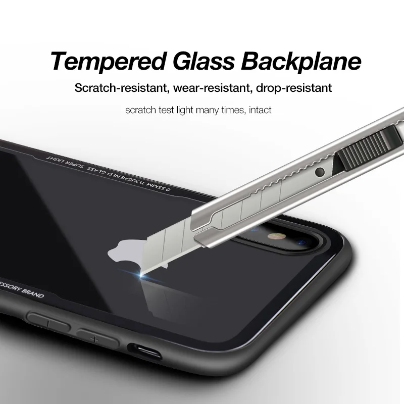 Оригинальный чехол CAFELE для iPhone Xs Max мягкий полиуретановый край из закаленного стекла ультра тонкий прозрачный стеклянный чехол для iPhone Xs max Оригинальный чехол CAFELE для iPhone Xs Max мягкий полиуретановый край из закаленного стекла ультра тонкий прозрачный стеклянный чехол для iPhone Xs max