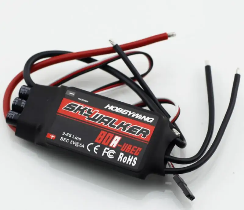 Hobbywing SkyWalker 40A 50A 60A 80A Brushless Speed Controller ESC 400 450 Helicopter