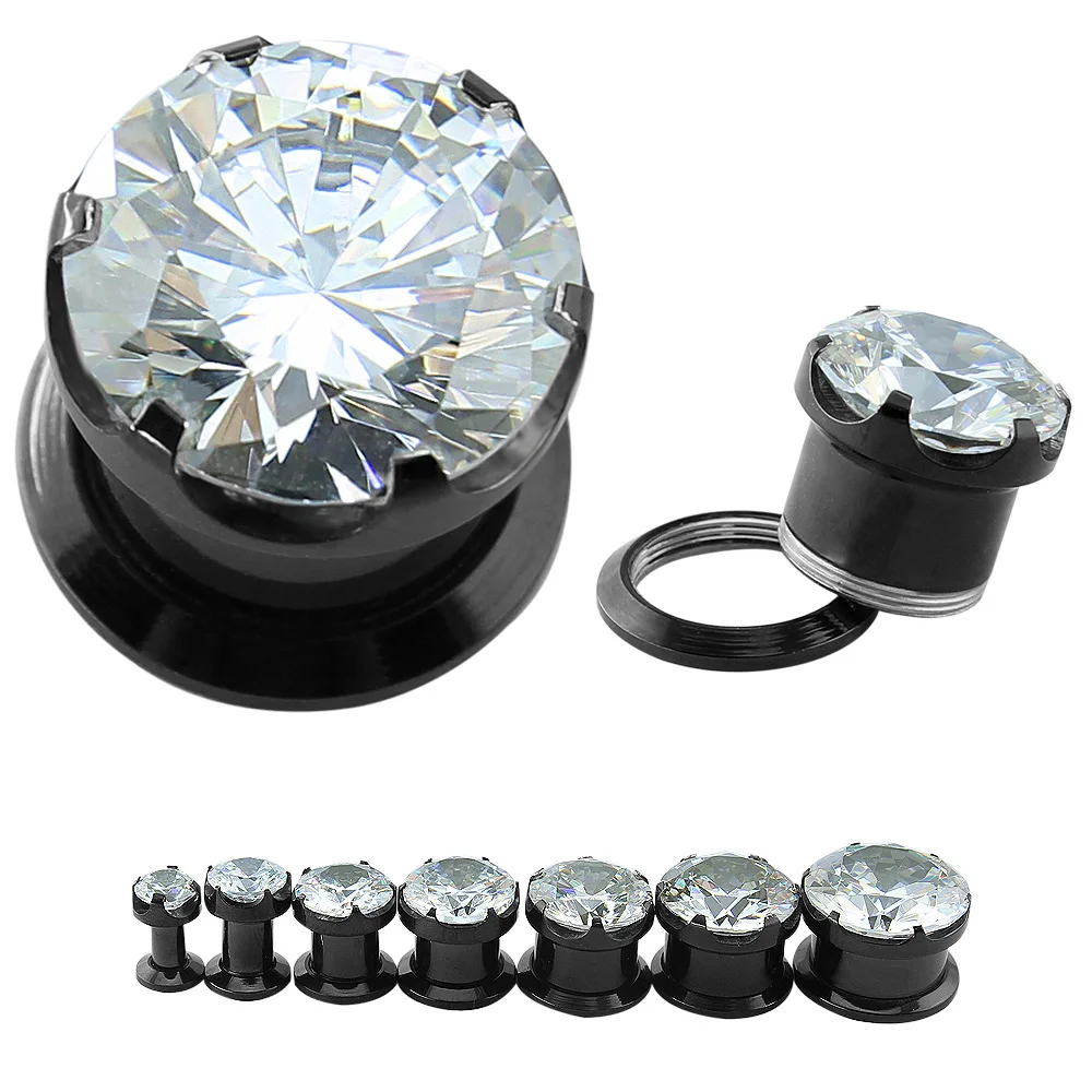 Buy 4 16mm Stainless Steel Tunnel Ear Plugs Trendy