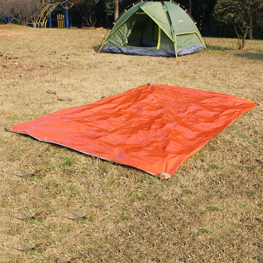 Аварийное спасательное термальное одеяло на открытом воздухе Ультра-тонкий зонт многоразовый портативный коврик для пикника