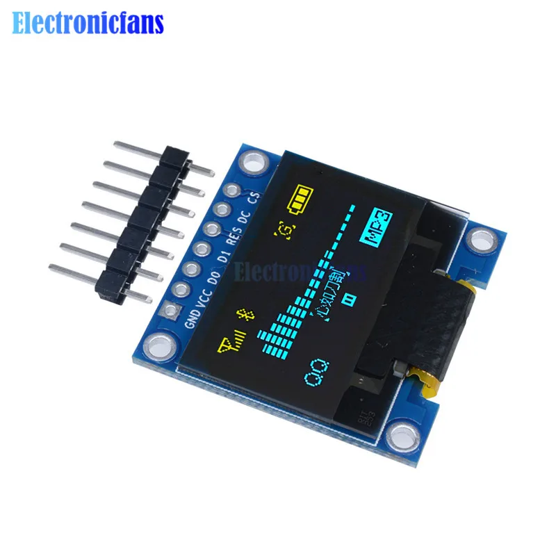 0,9" 0,96 дюймов 128X64 IEC SSD1306 12864 плата с ЖК-экраном IIC последовательный желтый синий/белый oled-дисплей модуль для Arduino