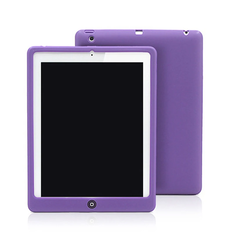 For ipad air 2 case soft silicon rubber tablet case,Solid Candy Color Cover for ipad air 2 case silicone cover mini 123      (41)