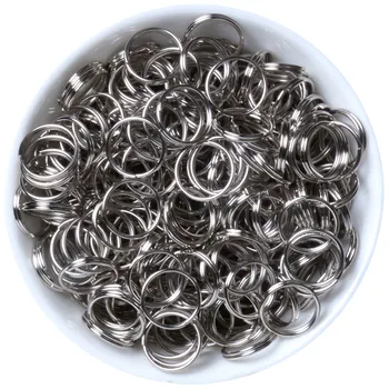 

4/5/6/8/10mm 200pcs Stainless Steel Rhodium Metal Double Jump Rings for Jewelry Making DIY Accessories Bracelet Finding