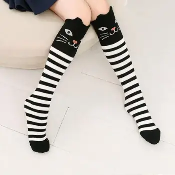 

Kids Girl Long Socks Knee High Toddler Boot Sock Leg Warmer Cute Cat Bear Children Cotton Baby Socks