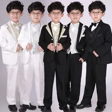 5-Piece-Set Suit Embroidery Classic 1046 Elegant Exquisite Boy's Wedding-Attire/boy's