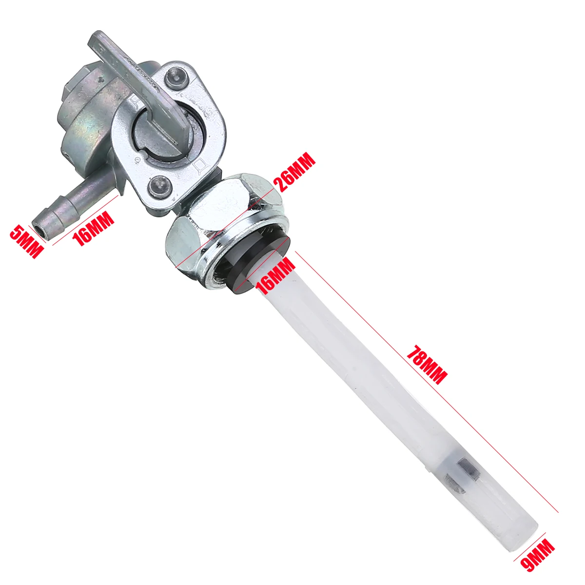 Universal 1pc Motorcycle Gas Fuel Tank Switch Cock Tap Valve Petcock Thread For Honda Super Sport Hondamatic