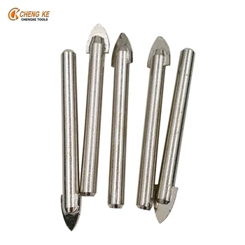 

CHENG KE 5Pcs/Set 12mm ceramic glass drill bit professional high speed steel Round Shank triangular drill bit brand hand tools