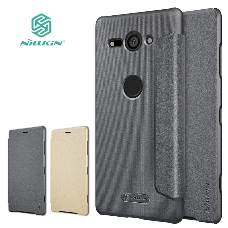 

for Sony Xperia XZ2 Compact Case NILLKIN Sparkle Luxury Flip Leather Case Back Cover Phone Case for Sony XZ2 Mini Matte Cover