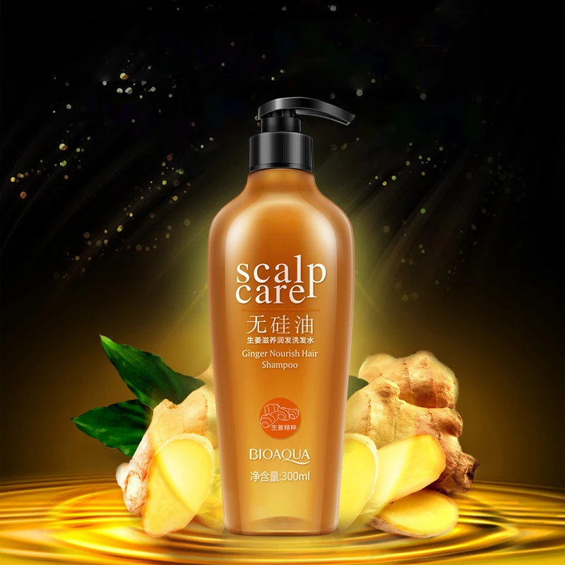 BIOAQUA Natural Ginger Shampoo Without Silicone Oil Deep Cleaning Dandruff Nourishing Oil-Control Anti Itch Anti Dandruff 300ML BIOAQUA Natural Ginger Shampoo Without Silicone Oil Deep Cleaning Dandruff Nourishing Oil-Control Anti Itch Anti Dandruff 300ML