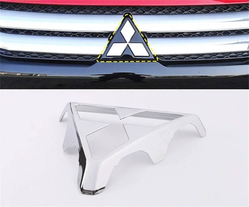 Для Mitsubishi Eclipse Cross автомобильный передний гриль центр Логотип рамка Центральная панель блестящая накладка наклейка автомобильные аксессуары